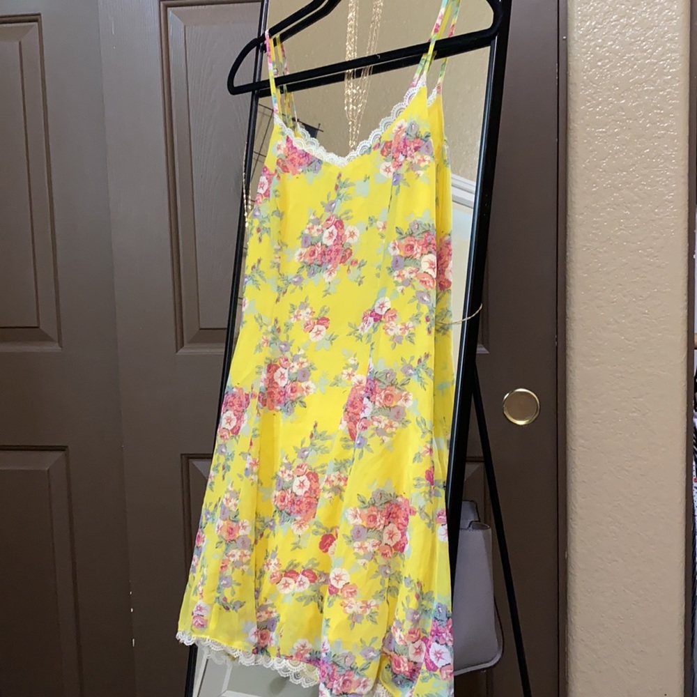 Yellow Urban Outfitters Floral Dress